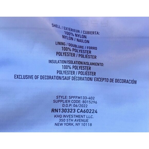 Spyder Men's Nexus Puffer Quilted Down Jacket Coat Navy Blue Black XL L - Picture 8 of 16